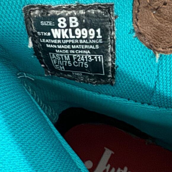 Justin Gypsy Tasha Womens Western EH Waterproof Steel Toe Boots 8B WKL9991 - Picture 7 of 7